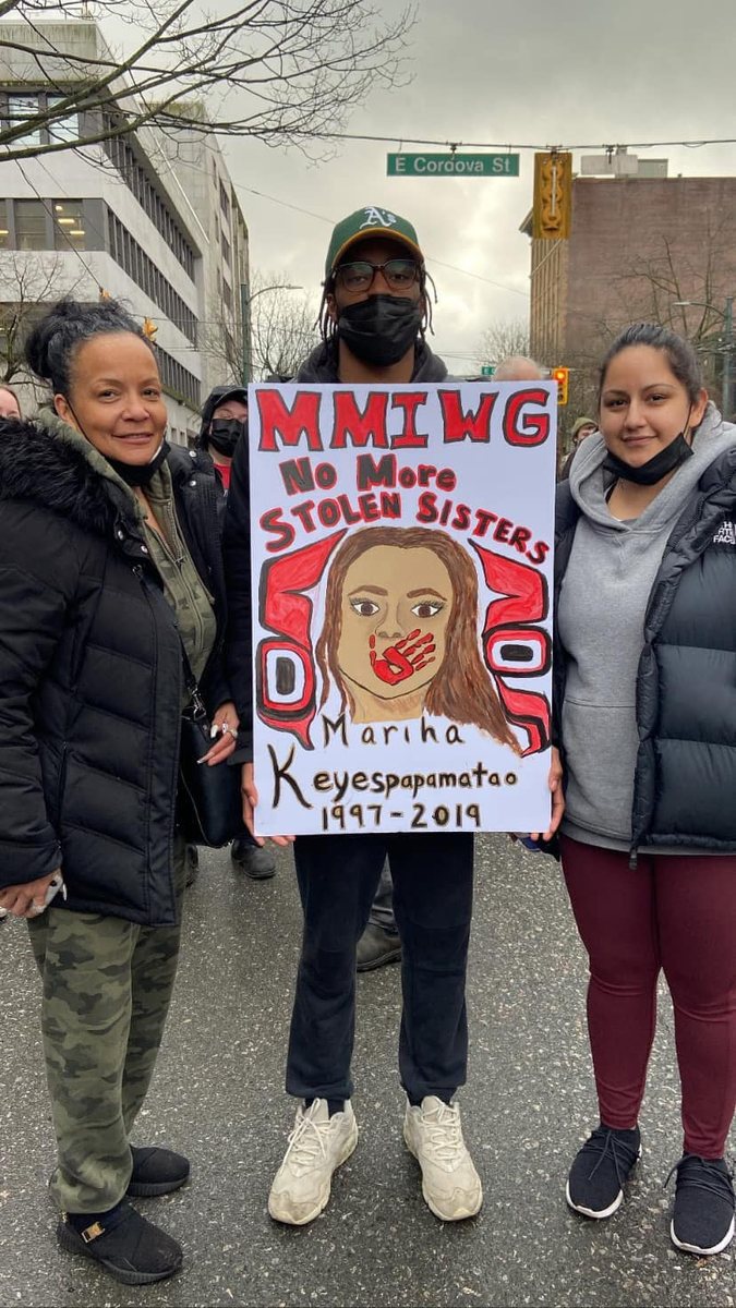 Standing with families at the MMIWG memorial march